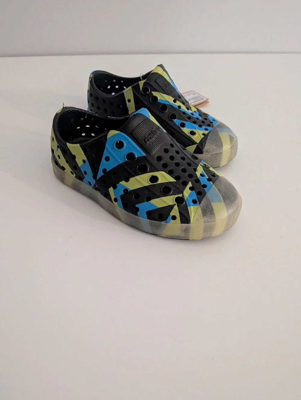 NWT Native Jefferson Glow In The Dark Toddler Water Shoes Slip On C6 EU 22 Chart
